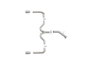 aFe - aFe Takeda 20-21 Kia Forte GT 1.6L (t) 3in to 2.5in SS Axle-Back Exhaust System w/ Polished Tips 49-37037-P - Image 5