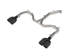aFe - aFe 22-24 Kia Forte GT 1.6L 3in-2.5in 304 Stainless Steel Axle-Back Exhaust w/ Carbon Fiber Tips 49-37039-C - Image 1