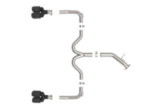 aFe - aFe 22-24 Kia Forte GT 1.6L 3in-2.5in 304 Stainless Steel Axle-Back Exhaust w/ Carbon Fiber Tips 49-37039-C - Image 5