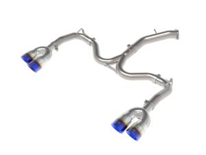 aFe - aFe 22-24 Kia Forte GT 1.6L 3in-2.5in 304 Stainless Steel Axle-Back Exhaust w/ Blue Flame Tips 49-37039-L - Image 1
