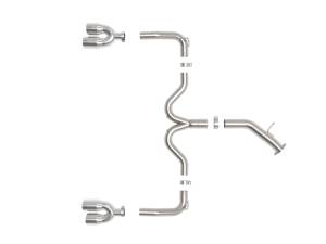 aFe - aFe 22-24 Kia Forte GT 1.6L 3in-2.5in 304 Stainless Steel Axle-Back Exhaust w/ Polished Tips 49-37039-P - Image 5
