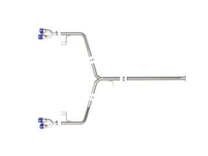 aFe - aFe Takeda 21-24 Kia K5 GT L4-2.5L (t) SS Axle-Back Exhaust System w/ Blue Flame Tips 49-37043-L - Image 5
