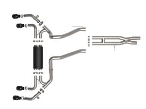 aFe - aFe Vulcan Series 2.5in 304SS Cat-Back Exhaust 2021+ Jeep Wrangler 392 6.4L w/ Black Tips 49-38098-B - Image 5