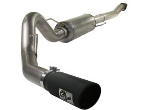 aFe MACHForce XP Exhaust Cat-Back SS-409 4in Black Tip 11-12 Ford F-150 EcoBoost V6-3.5L (tt) 49-43041-B