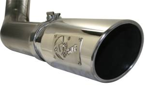 aFe - aFe MACHForce XP Exhaust Cat-Back SS-409 4in Polished Tip 11-12 Ford F-150 EcoBoost V6-3.5L (tt) 49-43041-P - Image 7