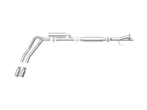aFe - aFe Rebel Series 3in 409 SS Cat-Back Exhaust w/ Polish Tips 17-20 Ford F-250 V8 6.2L 49-43117-P - Image 2