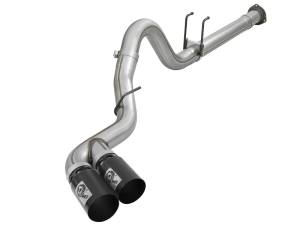 aFe - aFe Power 11-14 Ford F250/F350 6.7L Diesel Rebel XD 4in 409 SS DPF-Back Exhaust System - Black Tips 49-43120-B - Image 1