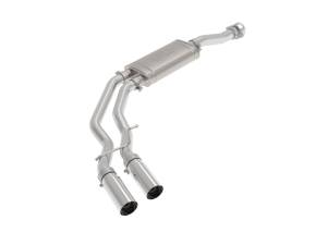 aFe - aFe Rebel 3in 409 SS Cat-Back Exhaust 2021 Ford F-150 V6 2.7L/3.5L (tt)/V8 5.0L w/ Polished Tips 49-43128-P - Image 1