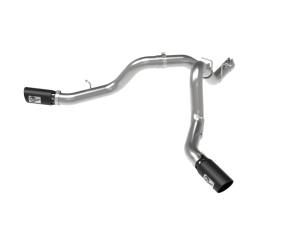 aFe - aFe Large Bore-HD 4in 409SS DPF-Back Exhaust System w/Black Tip 20 GM Diesel Trucks V8-6.6L (td) L5P 49-44126-B - Image 1