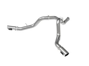 aFe - aFe Large Bore-HD 4in 409SS DPF-Back Exhaust System w/Polished Tips 20 GM Diesel Trucks V8-6.6L 49-44126-P - Image 1
