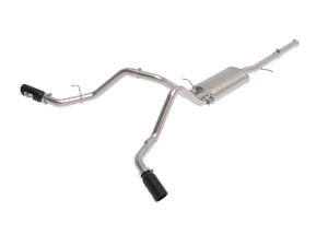 aFe - aFe Apollo GT Cat-Back Exhaust GM Trucks 09-18 V6-4.3L/V8-4.8/5.3L-Dual Rear-Side Exit Black Tips 49-44134-B - Image 1