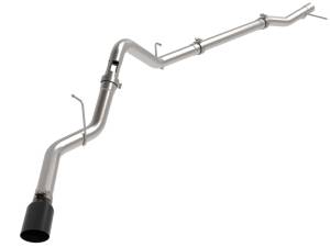 aFe - aFe 23-23 GM Trucks L6-3.0L (td) LZ0 Large Bore-HD 3 IN 409 SS Back Exhaust System w/Black Tip 49-44144-B - Image 1