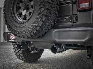 aFe - aFe Rebel Series 409 Stainless Steel Cat-Back Exhaust 18-21 Jeep Wrangler JL 2.0L (t) - Black Tip 49-48096-B - Image 5