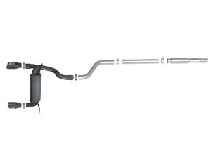 aFe - aFe Rebel Series 409 Stainless Steel Cat-Back Exhaust 18-21 Jeep Wrangler JL 2.0L (t) - Black Tip 49-48096-B - Image 8