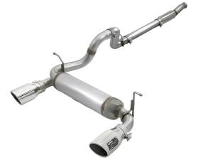aFe - aFe Rebel Series 409 Stainless Steel Cat-Back Exhaust 18-21 Jeep Wrangler JL 2.0L (t) - Polished Tip 49-48096-P - Image 1
