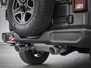 aFe - aFe Rebel Series 409 Stainless Steel Cat-Back Exhaust 18-21 Jeep Wrangler JL 2.0L (t) - Polished Tip 49-48096-P - Image 4