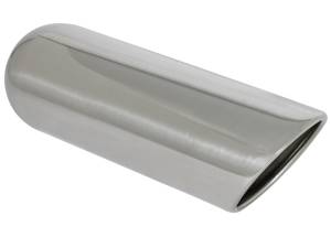 aFe - aFe MACHForce XP Exhausts Tips SS-304 EXH Tip 3In x 4Out x 12L Sgl-Ang Weld On 49-90007 - Image 1