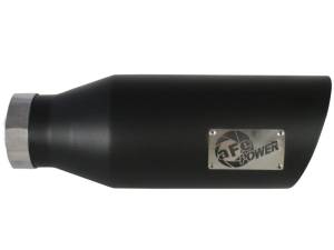 aFe - aFe MACHForce XP Exhausts Tips SS-304 EXH Tip 4In x 7Out x 18L Bolt-On (blk) 49-92023-B - Image 3