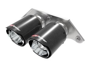 aFe Power Mach Force Xp 4in 304 SS Bolt-On Exhaust Tips Carbon Fiber 14-19 Porsche 911 GT3 3.8L/4.0L 49C36435-C