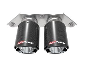 aFe - aFe Power Mach Force Xp 4in 304 SS Bolt-On Exhaust Tips Carbon Fiber 14-19 Porsche 911 GT3 3.8L/4.0L 49C36435-C - Image 2