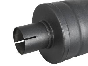 aFe - aFe MACH Force-Xp 409 SS Muffler w/ Black finish 2-1/2in Inlet & Outlet 14in x 16in Diameter 49M00007-B - Image 4