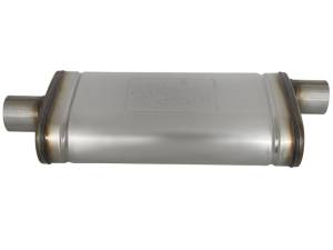 aFe - aFe MACHForce XP SS Muffler 2.5in Center Inlet / 2.5in Offset Outlet 18in L x 9in W x4in H Body 49M00019 - Image 3
