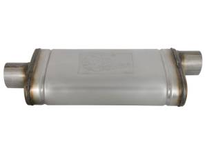 aFe - aFe MACHForce XP SS Muffler 3in Center Inlet / 3in Offset Outlet 18in L x 9in W x4in H Body 49M00020 - Image 3