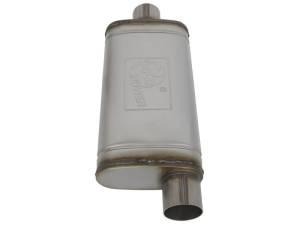 aFe - aFe MACHForce XP SS Muffler 3in Center Inlet / 3in Offset Outlet 18in L x 9in W x4in H Body 49M00020 - Image 4