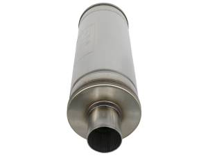 aFe - aFe MACH Force-Xp 409 SS Muffler 2.5in Center/Center 18in L x 6in Dia - Round Body 49M00021 - Image 3
