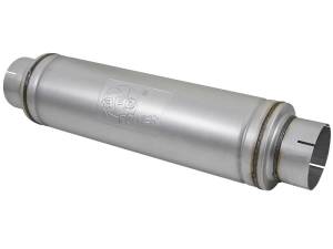 aFe - aFe ATLAS Aluminized Steel Muffler 5in Center/Center 24in L x 7in Diameter - Round Body 49M00023 - Image 1