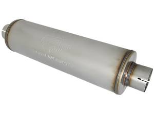 aFe - aFe MACH Force-Xp 409 SS Muffler 3-1/2in ID Center/Center x 7in Dia x 24in L - Round Body 49M00024 - Image 1