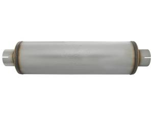 aFe - aFe MACH Force-Xp 409 SS Muffler 3-1/2in ID Center/Center x 7in Dia x 24in L - Round Body 49M00024 - Image 3