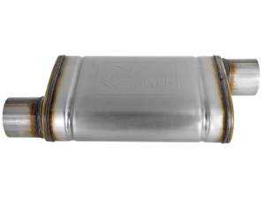 aFe - aFe MACH Force-Xp 409 SS Muffler 3in ID Offset/Offset x 4in H x 9in W x 14in L - Oval Body 49M00030 - Image 3