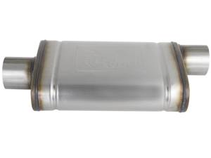aFe - aFe MACHForce XP SS Muffler 3in Center Inlet / 3in Outlet 9in L x 4in W x 14in Body 49M00031 - Image 2