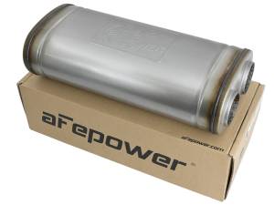 aFe - aFe MACH Force-Xp Muffler 2-1/2 IN ID Offset/Dual x 18 IN L x 8 IN W x 5 IN H - Oval Body 49M00033 - Image 1