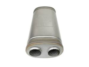 aFe - aFe MACH Force-Xp Muffler 2-1/2 IN Dual Inlet/Dual Outlet 5 IN H x 8 IN W x 18 IN L - Oval Body 49M00052 - Image 4