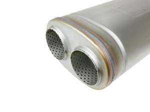aFe - aFe MACH Force-Xp 409 SS Muffler 3in Dual Inlet/Dual Outlet 5in H x 8in W x 18in L - Oval Body 49M00055 - Image 2