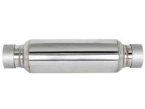 aFe - aFe MACH Force-Xp Resonator 2-1/2 IN Inlet/Outlet x 4 IN Dia. x 12 IN Body x 15 IN Overall Length 49M10003 - Image 2