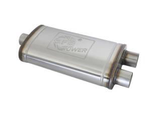 aFe - aFe MACH Force-Xp Muffler 3 IN ID Center/Dual-Outlet x 11 IN W x 6 IN H x 22 IN L - Oval Body 49M30015 - Image 1