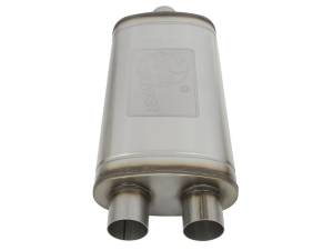 aFe - aFe MACH Force-Xp Muffler 3 IN ID Center/Dual-Outlet x 11 IN W x 6 IN H x 22 IN L - Oval Body 49M30015 - Image 3