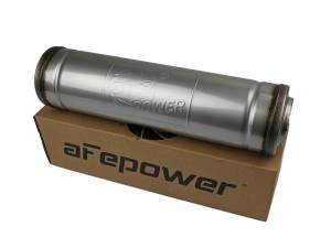 aFe - aFe MACH Force-Xp 409 SS Muffler 3in Center/Center 18in L X 5in Dia - Round Body 49M30050 - Image 1