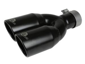 aFe - aFe MACH Force-Xp 409 Stainless Steel Clamp-on Exhaust Tip 2.5in Inlet 3.5in Outlet - Black 49T25374-B12 - Image 1