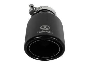 aFe - aFe Takeda 304 Stainless Steel Clamp-On Exhaust Tip 2.5in.Inlet / 4in Outlet - Black 49T25404-B08 - Image 3