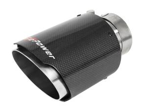 aFe - aFe MACH Force-Xp 409 SS Clamp-On Exhaust Tip 2.5in. Inlet / 4in. Outlet / 7in. L - Carbon 49T25404-C07 - Image 1