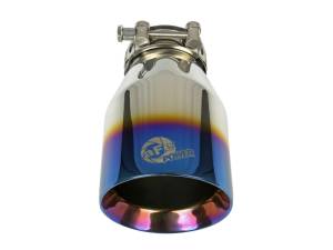 aFe - aFe Mach Force XP 304 Stainless Steel Clamp-On Exhaust Tip 2.5in Inlet / 4in Outlet - Blue Flame 49T25404-L071 - Image 3