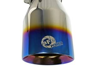 aFe - aFe Mach Force XP 304 Stainless Steel Clamp-On Exhaust Tip 2.5in Inlet / 4in Outlet - Blue Flame 49T25404-L071 - Image 5