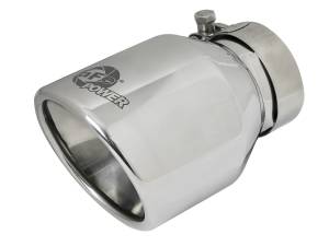 aFe - aFe MACH Force-Xp 304 SS Clamp-On Exhaust Tip 2.5in. Inlet / 4in. Outlet / 6in. L - Polished 49T25404-P06 - Image 1