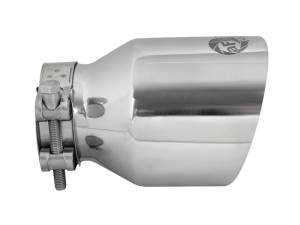 aFe - aFe MACH Force-Xp 304 SS Clamp-On Exhaust Tip 2.5in. Inlet / 4in. Outlet / 6in. L - Polished 49T25404-P06 - Image 2