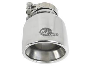 aFe - aFe MACH Force-Xp 304 SS Clamp-On Exhaust Tip 2.5in. Inlet / 4in. Outlet / 6in. L - Polished 49T25404-P06 - Image 3