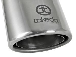 aFe - aFe Takeda 304 Stainless Steel Clamp-On Exhaust Tip 2.5in. Inlet / 4in. Outlet / 8in. L - Polished 49T25404-P08 - Image 5